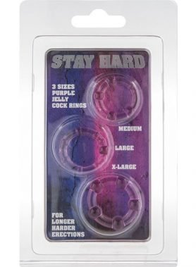 SEVEN CREATIONS - SET OF THREE LILAC PENIS RINGS