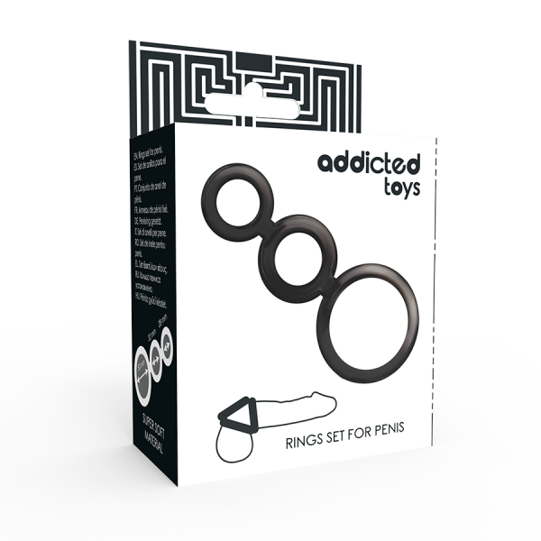 ADDICTED TOYS - RINGS SET FOR PENIS - SMOKED - Image 3