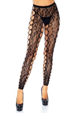 LEG AVENUE - FOOTLESS CROTHLESS TIGHTS ONE SIZE