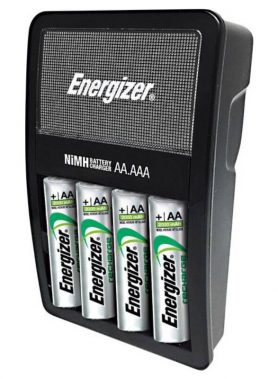 ENERGIZER AA BATTERIES CHARGER + 4 BATTERIES INCLUDED