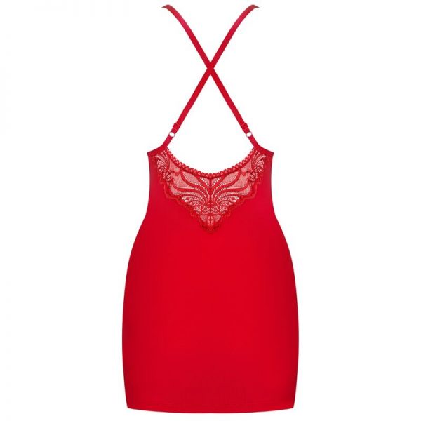 OBSESSIVE - 828-CHE-1 CHEMISE - RED S/M - Image 4