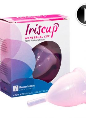 IRISCUP - LARGE PINK MONTH CUP + FREE STERILIZER BAG