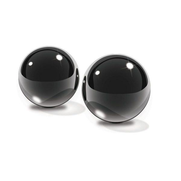 FETISH FANTASY LIMITED EDITION SMALL BLACK GLASS BEN-WA BALLS. - Image 2