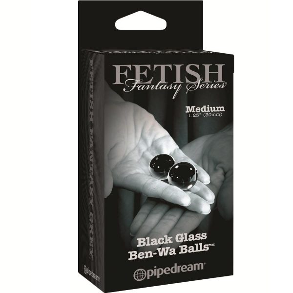 FETISH FANTASY LIMITED EDITION MEDIUM BLACK GLASS BEN-WA BALLS. - Image 2