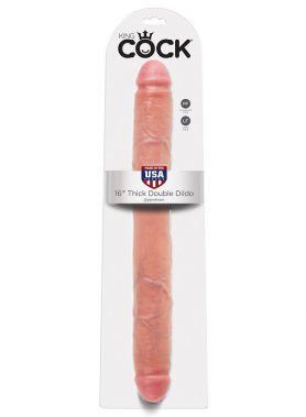 KING COCK - THICK DOUBLE DILDO FLESH 40.6 CM
