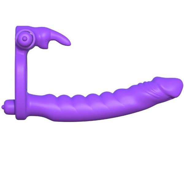 FANTASY C-RINGZ - SILICONE DOUBLE VIBRATOR RABBIT - Image 4