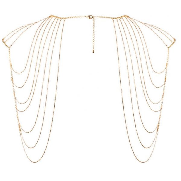 MAGNIFIQUE SHOULDERS METALLIC CHAIN SHOULDERS & BAC