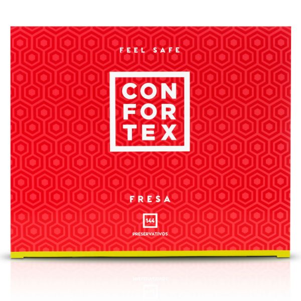 CONFORTEX - STRAWBERRY CONDOM 144 UNITS - Image 2