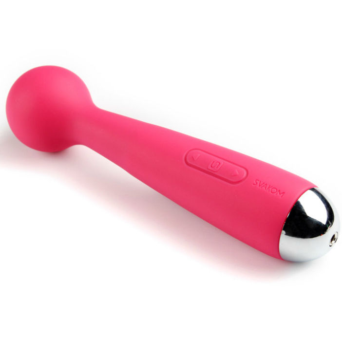 SVAKOM EMMA MINI WAND MASSAGER PLUM RED - Image 2