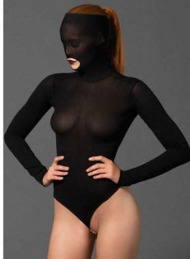 LEG AVENUE MASKED TEDDY BEADED G-STRING