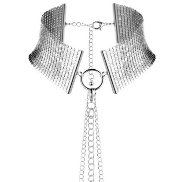 BIJOUX - DÉSIR MÉTALLIQUE SILVER METALLIC NECKLACE - Image 2