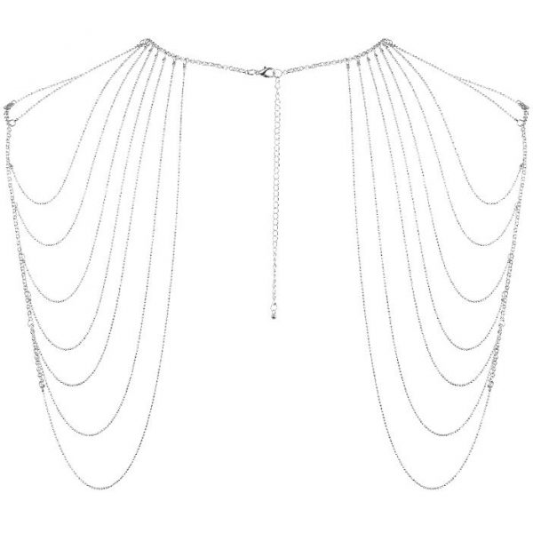 MAGNIFIQUE METALLIC CHAIN SHOULDERS & BACK JEWELRY SILVER - Image 2