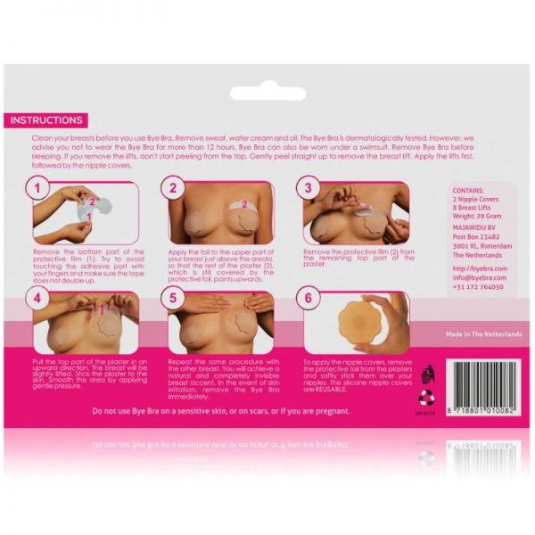 BYE-BRA - BREASTS ENHANCER + NIPPLE COVERS SYLICON CUP A/C - Image 2