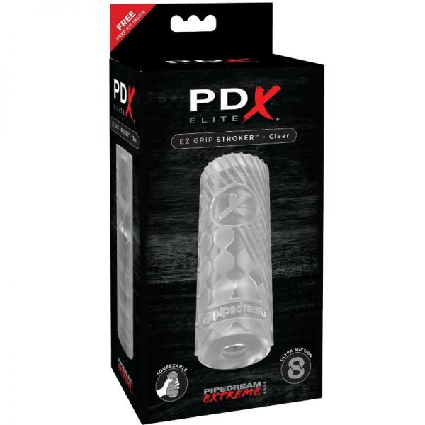 PDX ELITE EZ GRIP STROKER - CLEAR