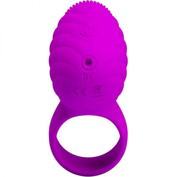 PRETTY LOVE MALE - ROTATING AND TEASER RECHARGEABLE COCKRING FLORENCE - PURPLE - Image 2