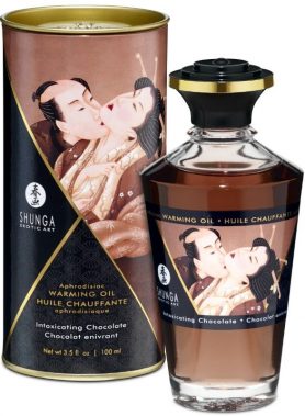 SHUNGA - MASSAGE OIL WITH HEAT EFFECT INTENSE CHOCOLATE FLAVOR 100 ML