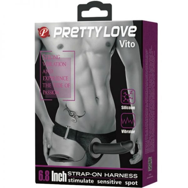 PRETTY LOVE - VITO STRAP ON WITH HOLLOW DILDO AND VIBRATION 17.3 CM - Image 7