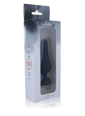 INTENSE - ANAL PLUG PIPO L BLACK SILICONE 13 CM