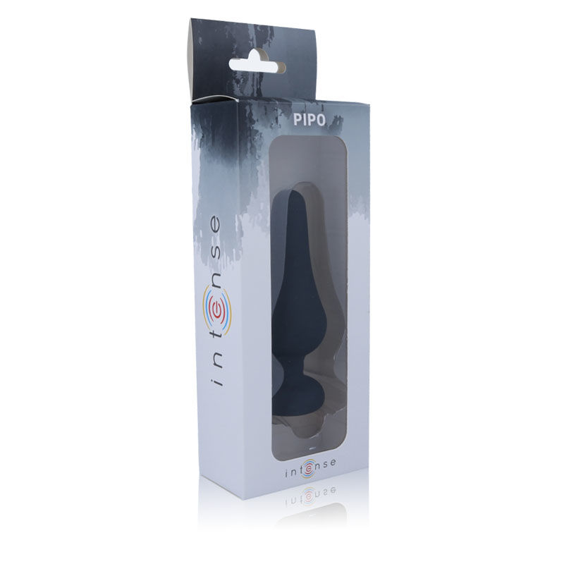 INTENSE - ANAL PLUG PIPO L BLACK SILICONE 13 CM