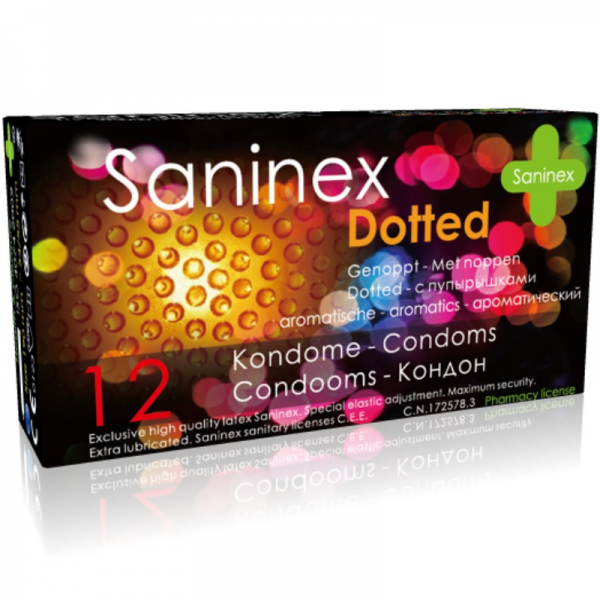 SANINEX CONDOMS DOTTED 12 UNITS