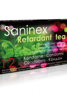 SANINEX RETARDANT TEA CONDOMS 12 UNITS