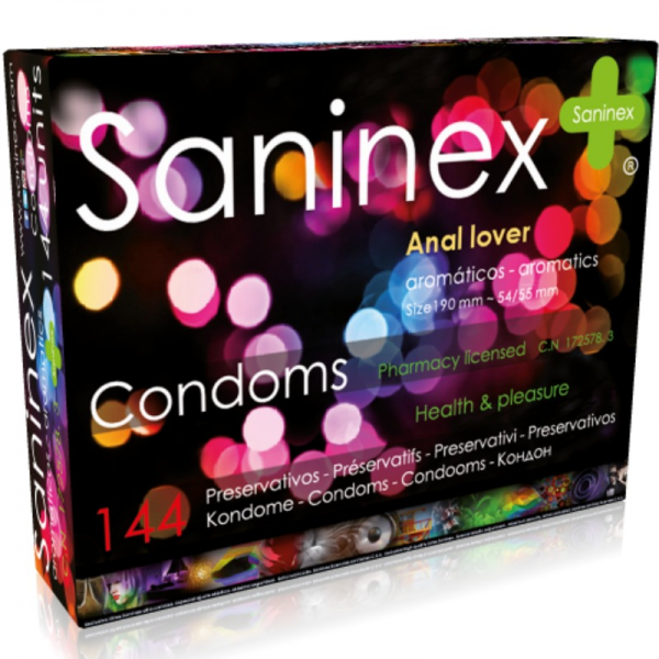 SANINEX ANAL LOVER AROMATIC CONDOMS 144 UNITS