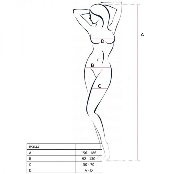 PASSION WOMAN BS044 BODYSTOCKING WHITE ONE SIZE - Image 2