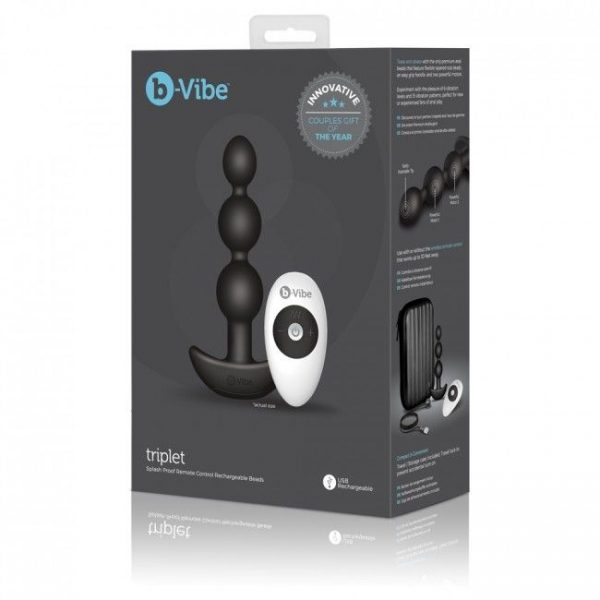 B-VIBE - TRIPLET ANAL REMOTE CONTROL BEADS BLACK - Image 7