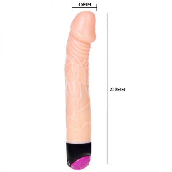 COLORFUL SEX REALISTIC VIBRATING DILDO 25 CM - Image 4