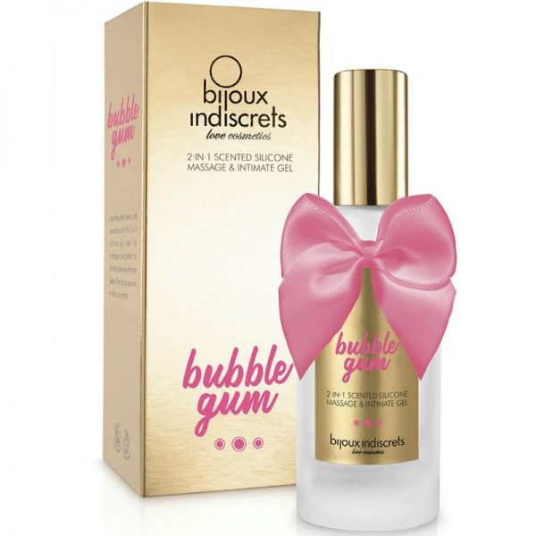 BIJOUX - BUBBLE GUM GEL 2 IN 1 SILICONE STRAWBERRY GUM 100 ML - Image 2