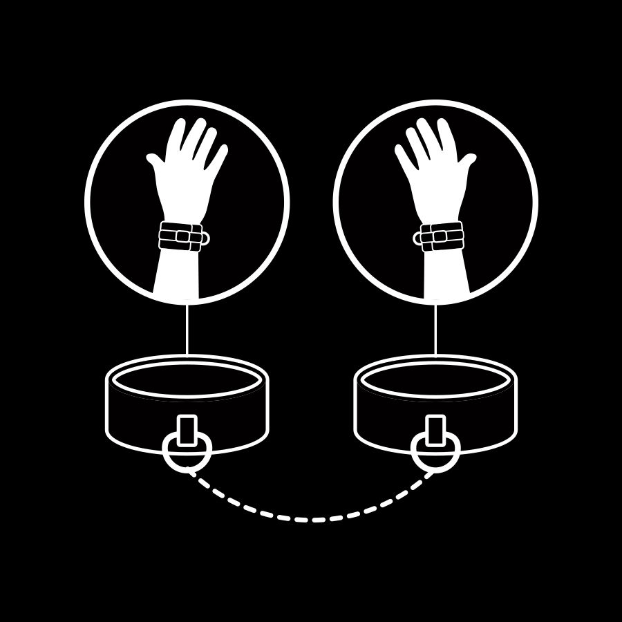 FETISH SUBMISSIVE - VEGAN LEATHER HANDCUFFS WITH NOPRENE LINING - Image 8