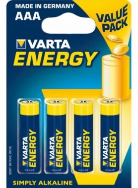VARTA ENERGY BATTERY AAA LR03 4 UNITS
