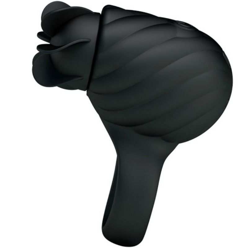 PRETTY LOVE FRANCES ROTATING AND TEASER COCK RING BLACK - Image 4