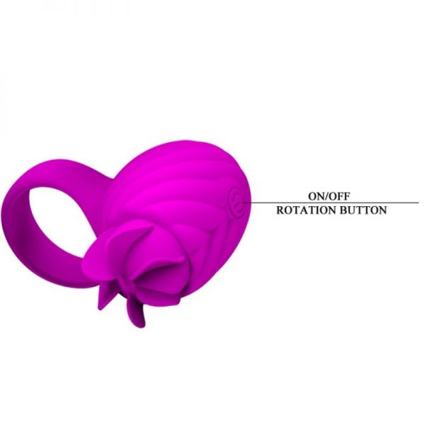 PRETTY LOVE FRANCES ROTATING AND TEASER COCK RING PURPLE - Image 5