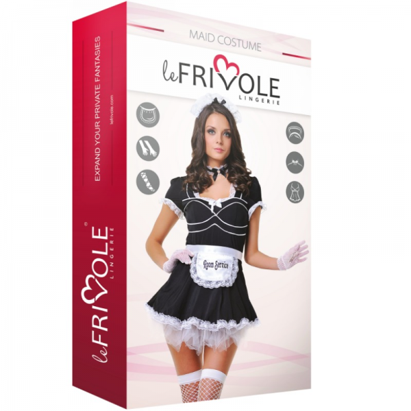 LE FRIVOLE - 02544 SERVICE GIRL COSTUME 6 PIECES SET S/M - Image 3