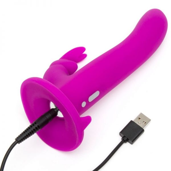 HAPPY RABBIT RECHARGEABLE VIBRATING STRAP ON HARNESS SET - Image 6