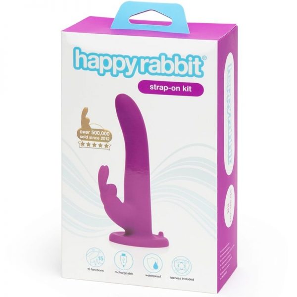 HAPPY RABBIT RECHARGEABLE VIBRATING STRAP ON HARNESS SET - Image 7