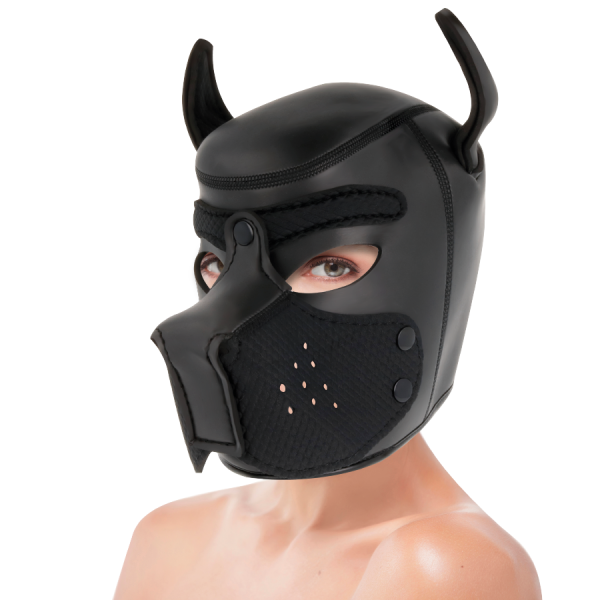 DARKNESS - NEOPRENE DOG MASK WITH REMOVABLE MUZZLE M - Image 2