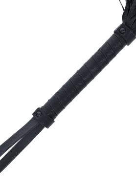 DARKNESS - BLACK BONDAGE WHIP 42CM LEATHER