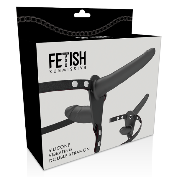 FETISH SUBMISSIVE HARNESS - DOUBLE PENETRATION BLACK VIBRATOR - Image 5