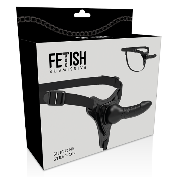 FETISH SUBMISSIVE HARNESS - BLACK SILICONE REALISTIC 16 CM - Image 4