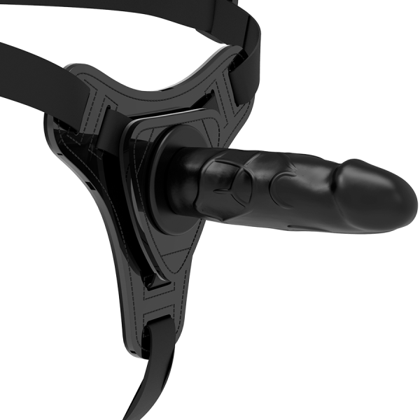 FETISH SUBMISSIVE HARNESS - REALISTIC BLACK SILICONE 15 CM - Image 2