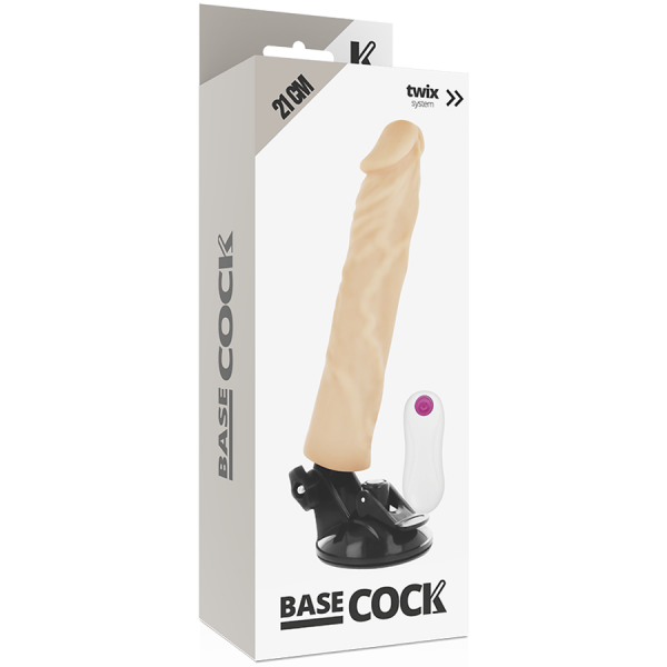 BASECOCK - REALISTIC VIBRATOR REMOTE CONTROL FLESH 21 CM -O- 4 CM - Image 4