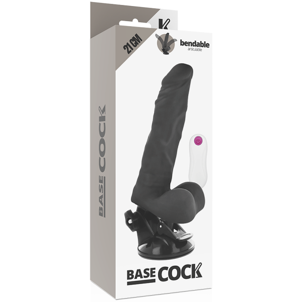 BASECOCK - VIBRADOR ARTICULABLE CONTROL REMOTO NEGRO 21 CM -O- 5 CM - Image 5