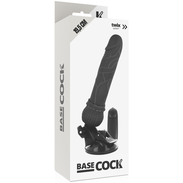 BASECOCK - REALISTIC VIBRATOR REMOTE CONTROL BLACK 19.5 CM -O- 4 CM - Image 4