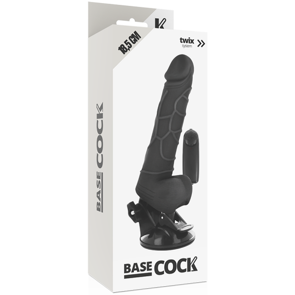 BASECOCK - REALISTIC VIBRATOR REMOTE CONTROL BLACK 18.5 CM -O- 4CM - Image 4