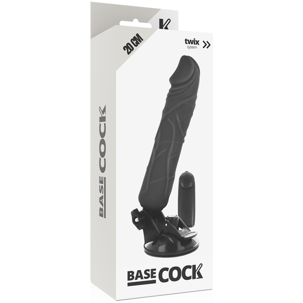 BASECOCK - REALISTIC VIBRATOR REMOTE CONTROL BLACK 20 CM -O- 4 CM - Image 4