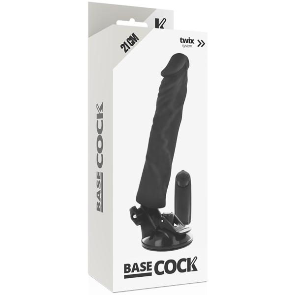 BASECOCK - REALISTIC VIBRATOR REMOTE CONTROL BLACK 21 CM -O- 4 CM - Image 4