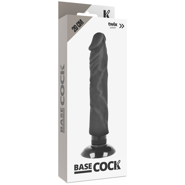 BASECOCK - REALISTIC VIBRATOR 2-1 BLACK 20 CM -O- 4 CM - Image 3