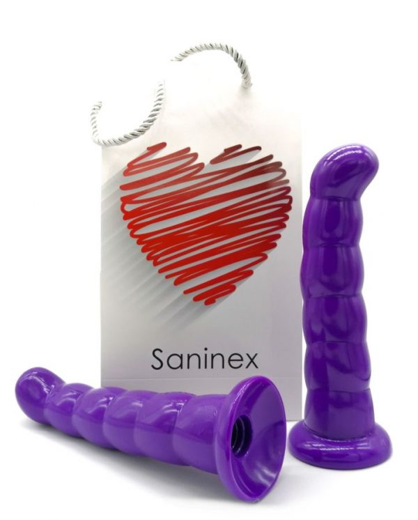 SANINEX DILDO SILICONE 19 CM LILAC